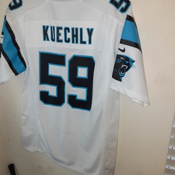 Luke Kuechly Carolina Panthers #59 Jersey White SZ:L Back to Football  School - Picture 3 of 7
